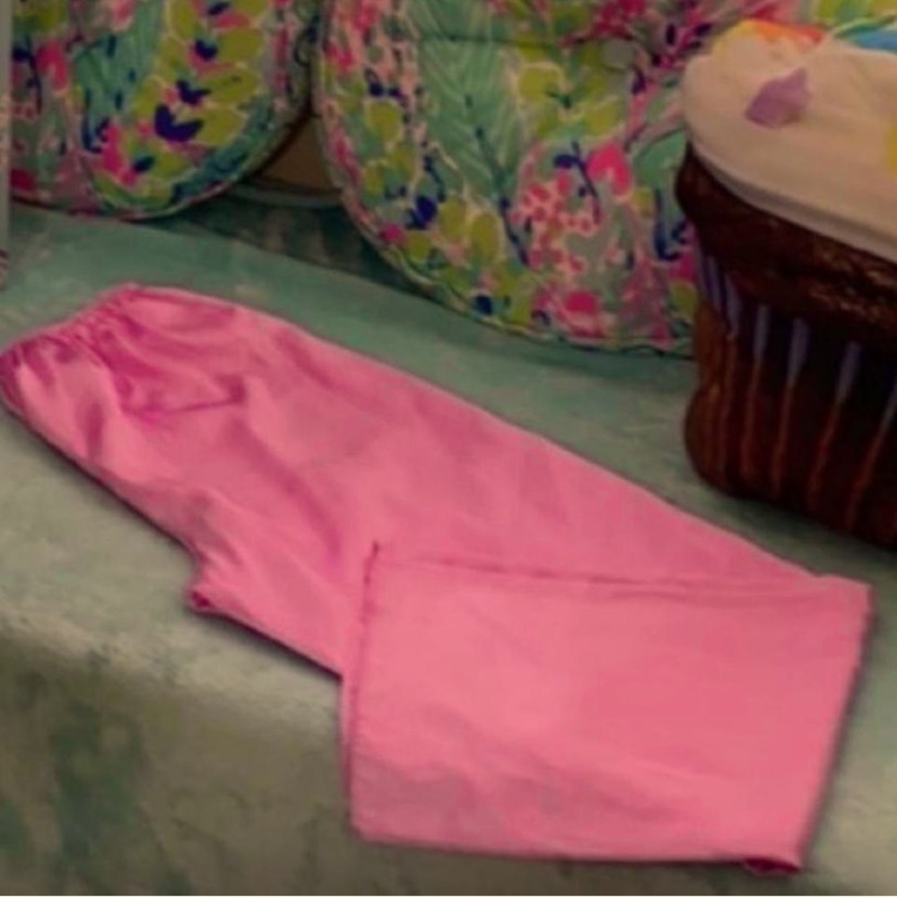 Vintage Y2K Betsey Johnson pink satin pajama lounge pants L